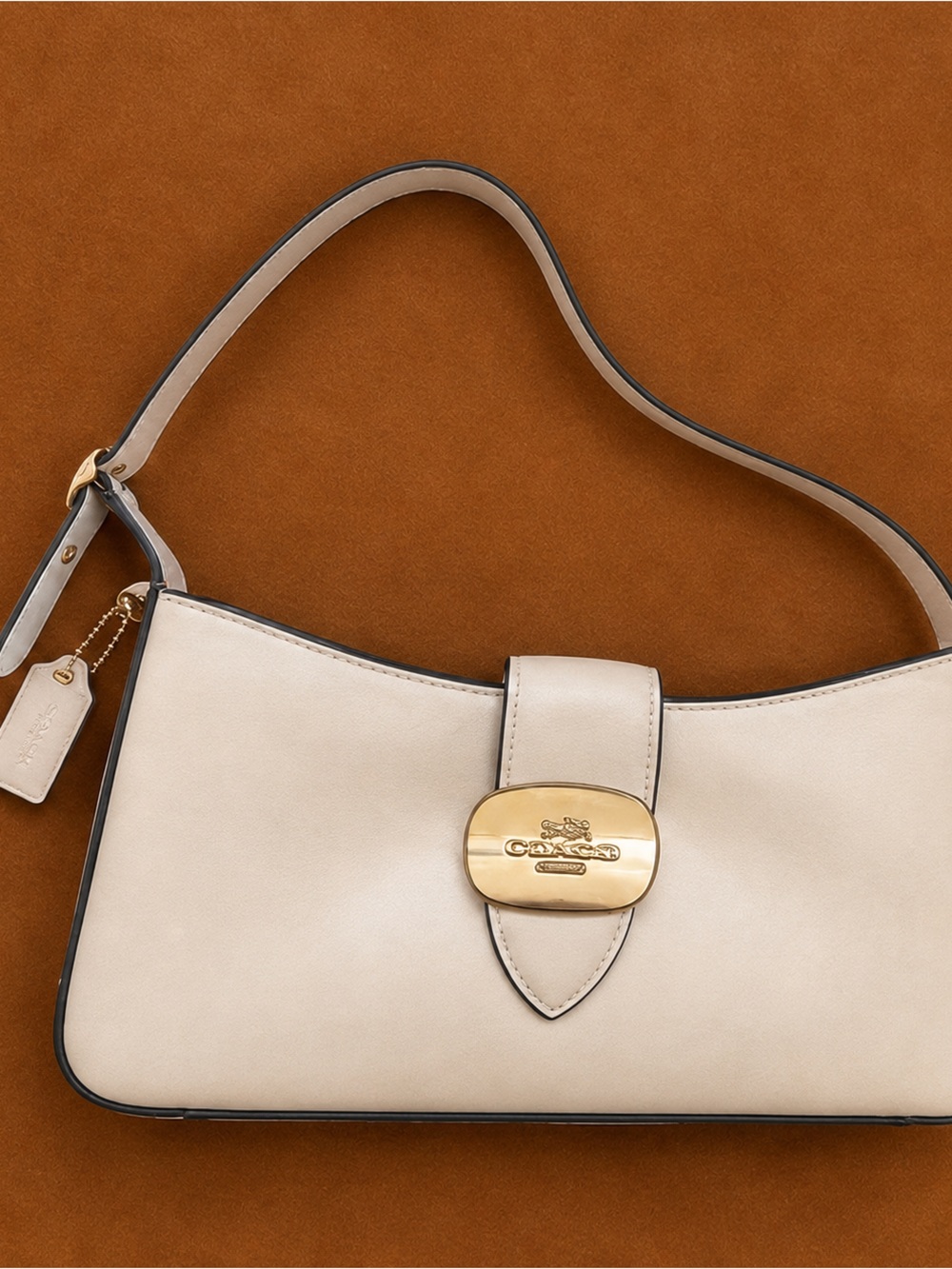 Coach Eliza Shoulder Bag in Bone with Gold Hardware | WORN ONCE - Picture 3 of 14